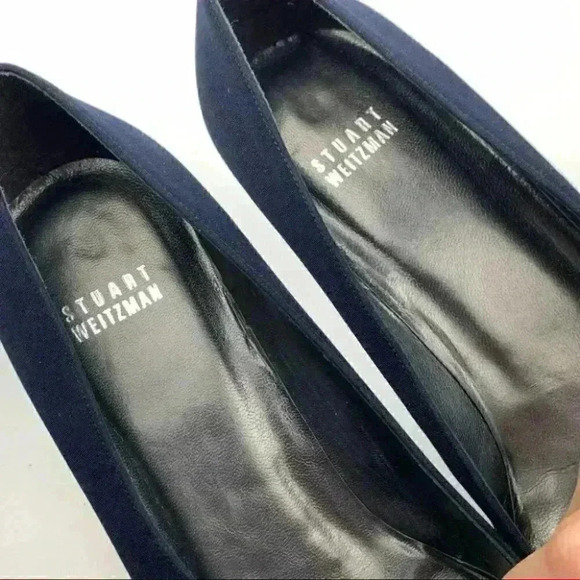 Stuart weitzman womens heels size 9.5 C navy blue 90s vintage career - Picture 9 of 12